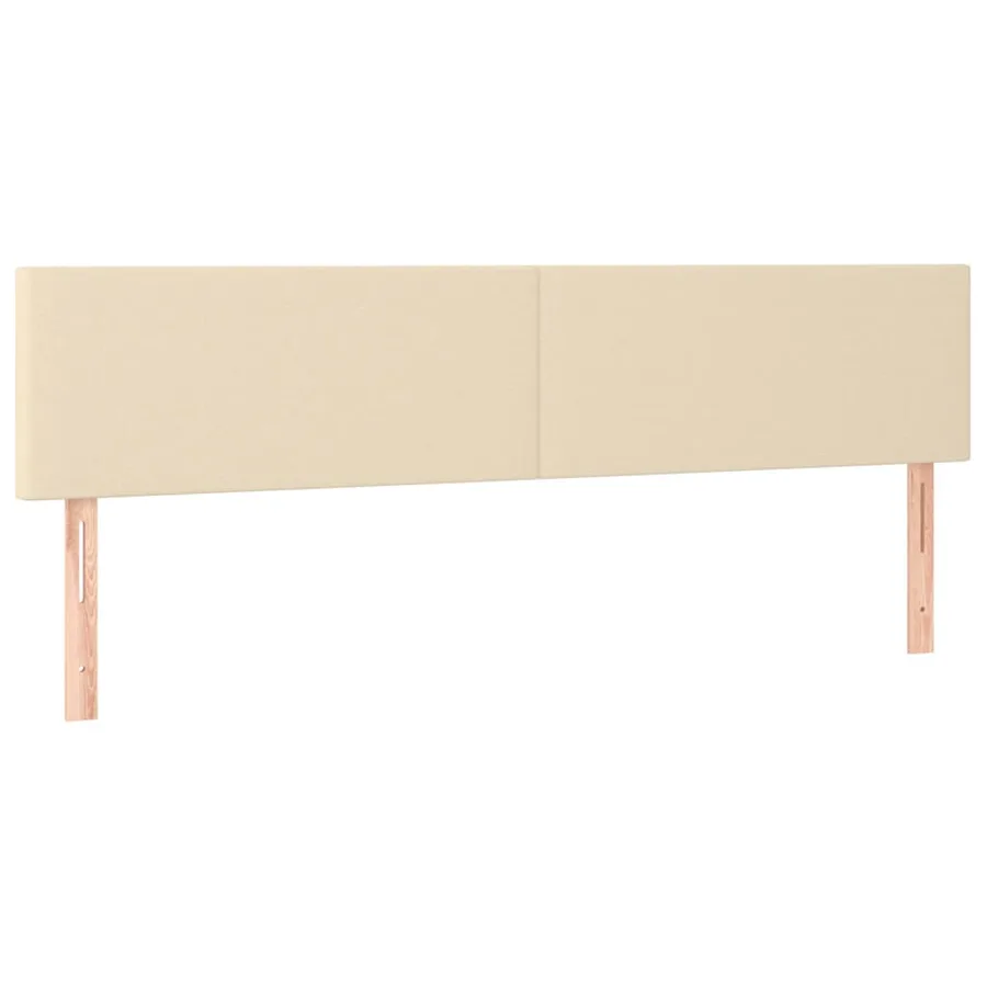 Sommier à lattes de lit et matelas et LED Crème 200x200cm Tissu - 7