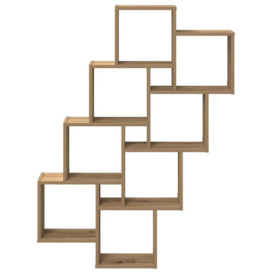 Étagère murale en forme de cube chêne artisanal 90x15x119,5 cm - 4