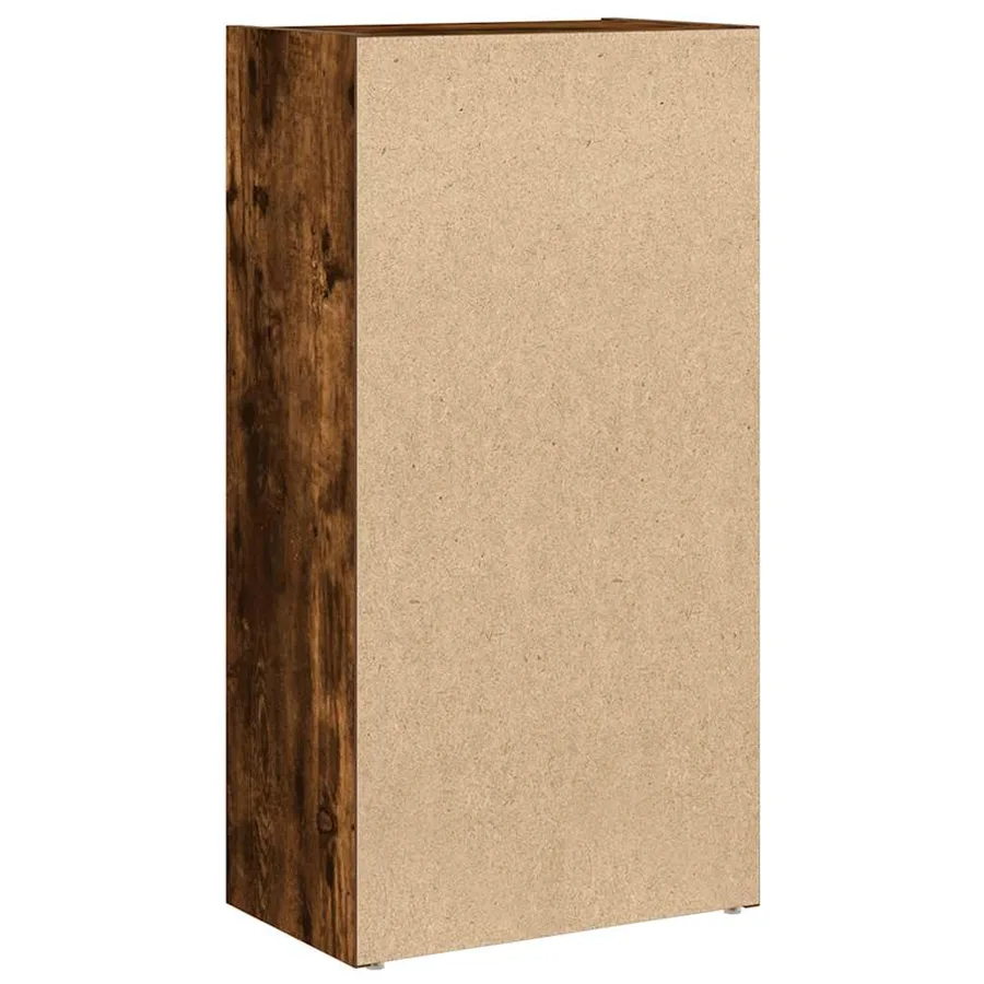 Bibliothèque chêne fumé 40x24x77 cm bois d'ingénierie - 7