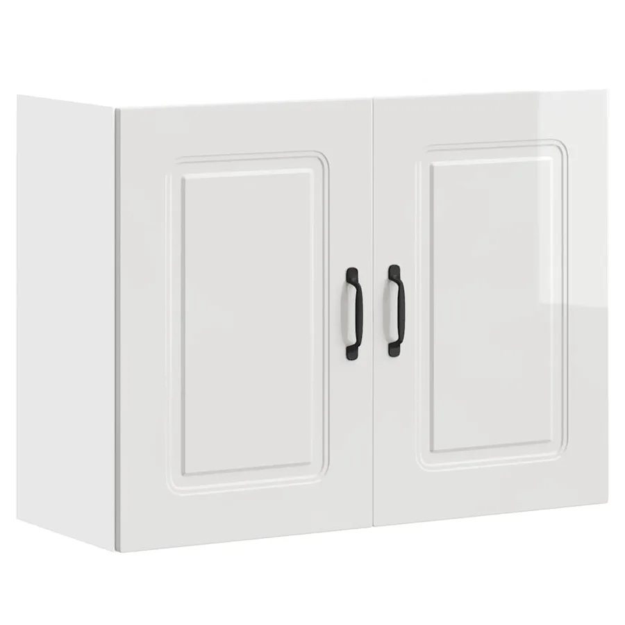 Armoire murale de cuisine Kalmar blanc brillant bois ingénierie - 2