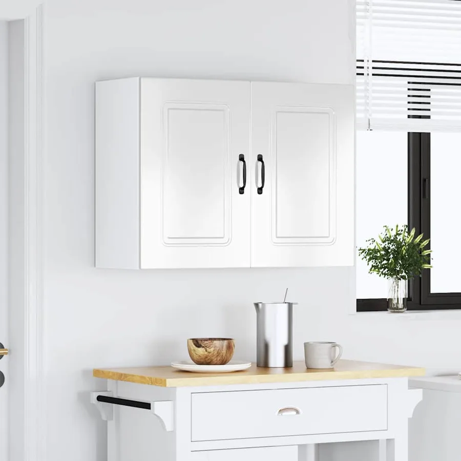 Armoire murale de cuisine Kalmar blanc brillant bois ingénierie - 3