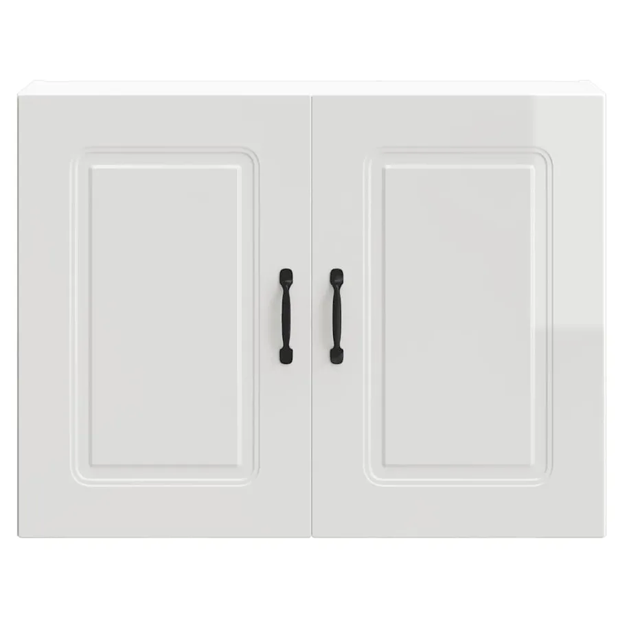 Armoire murale de cuisine Kalmar blanc brillant bois ingénierie - 6