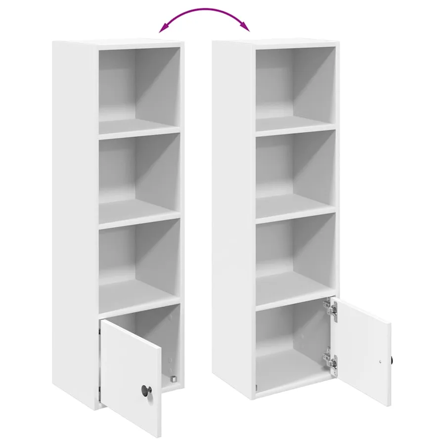 Bibliothèque blanc 31x24x102 cm bois d'ingénierie - 8