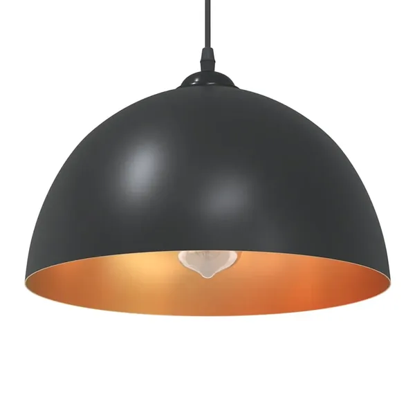 Lampes suspendues 2 pcs hauteur réglable E27 noir Ø 30 cm métal