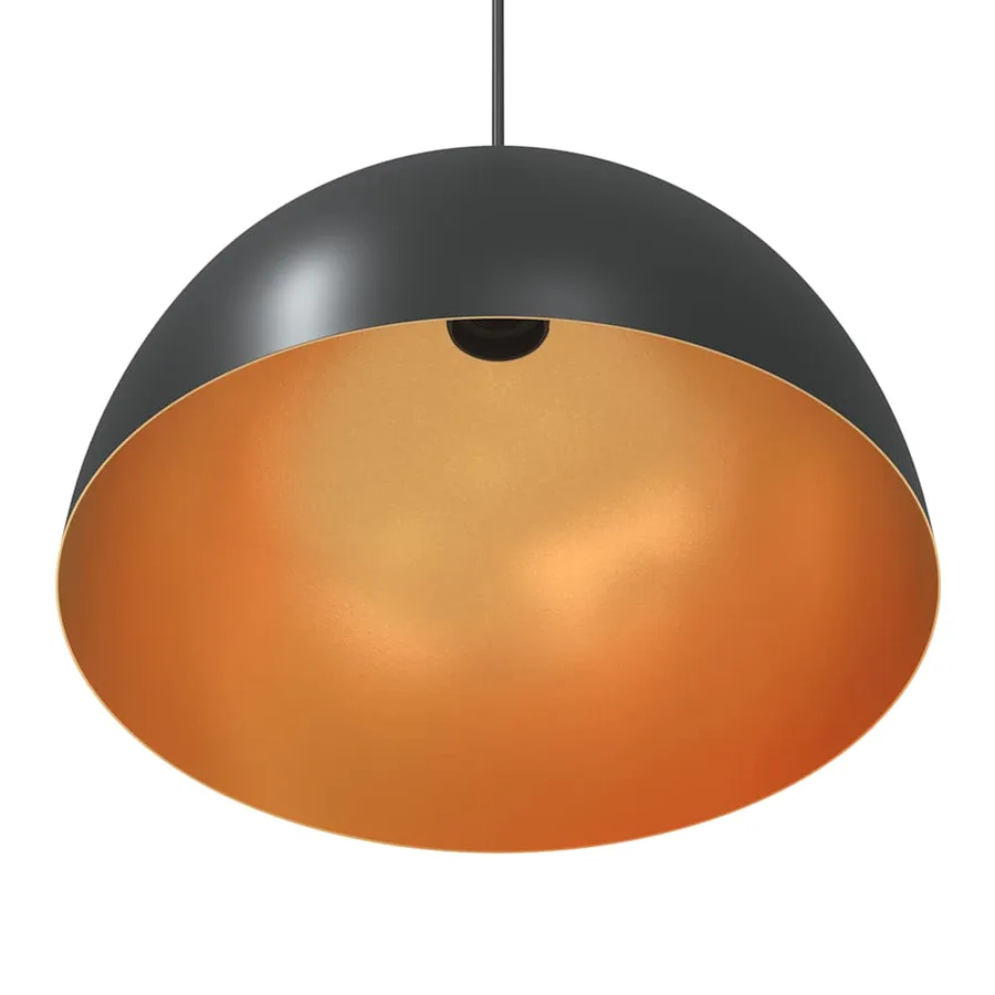 Lampes suspendues 2 pcs hauteur réglable E27 noir Ø 30 cm métal - 10
