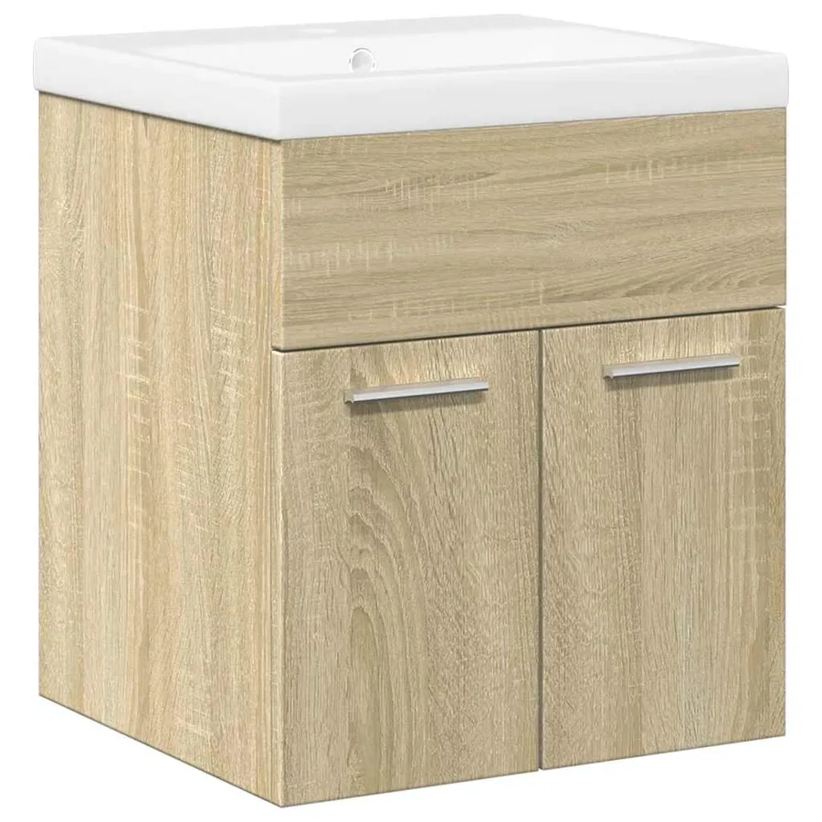 Ensemble de meubles de salle de bain 2 pcs chêne sonoma - 2