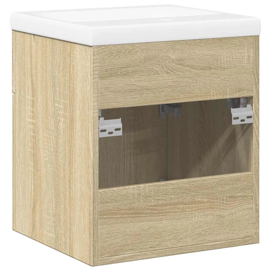 Ensemble de meubles de salle de bain 2 pcs chêne sonoma - 8