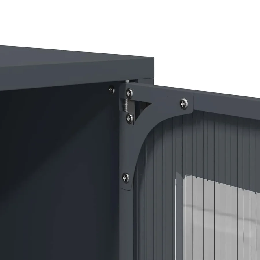 Meuble TV anthracite 68x39x60,5 cm acier - 11