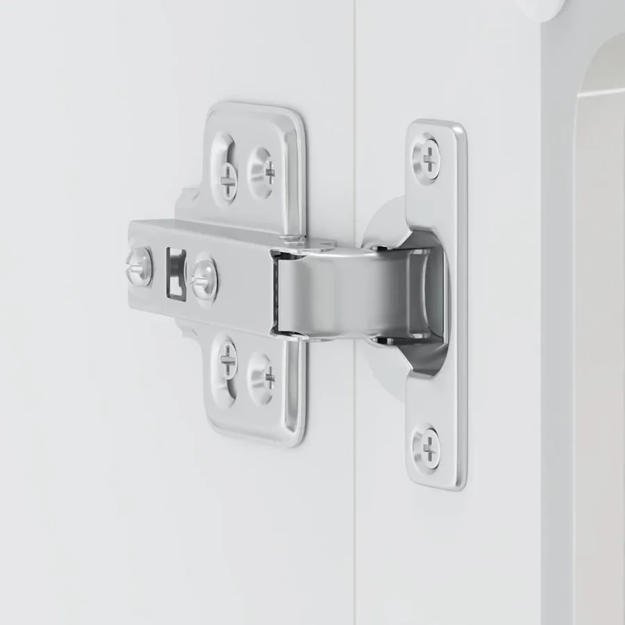 Armoire murale de cuisine avec porte vitrée "Lucca" Bois d'ingénierie blanc brillant - 10