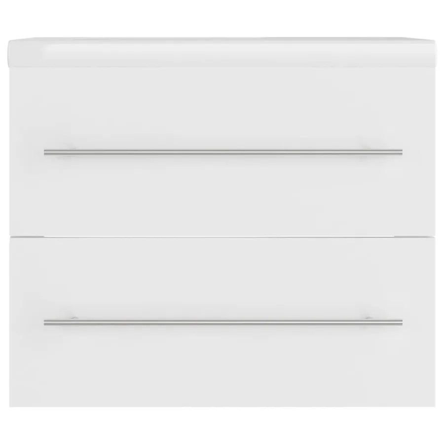 Armoire d'évier avec lavabo intégré Blanc Aggloméré - 6
