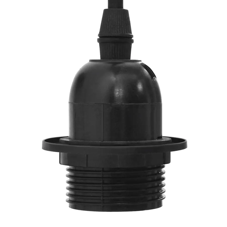 Lampe suspendue avec 3 porte-lampes E27 noir métal - 10
