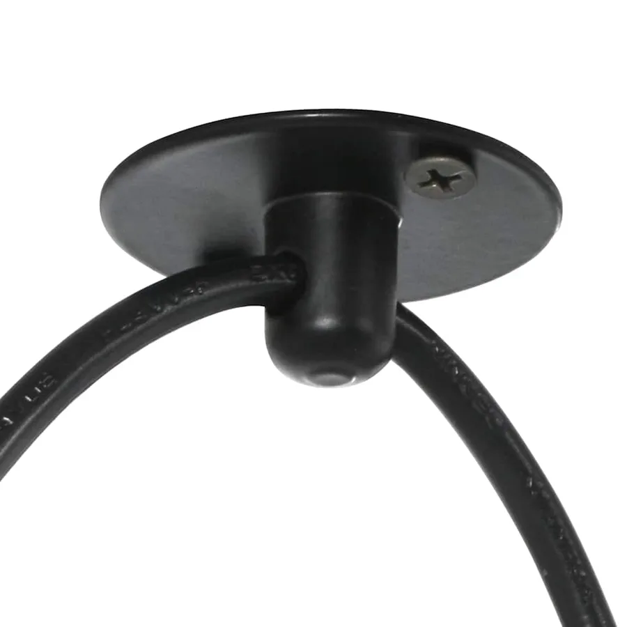 Lampe suspendue avec 3 porte-lampes E27 noir métal - 9