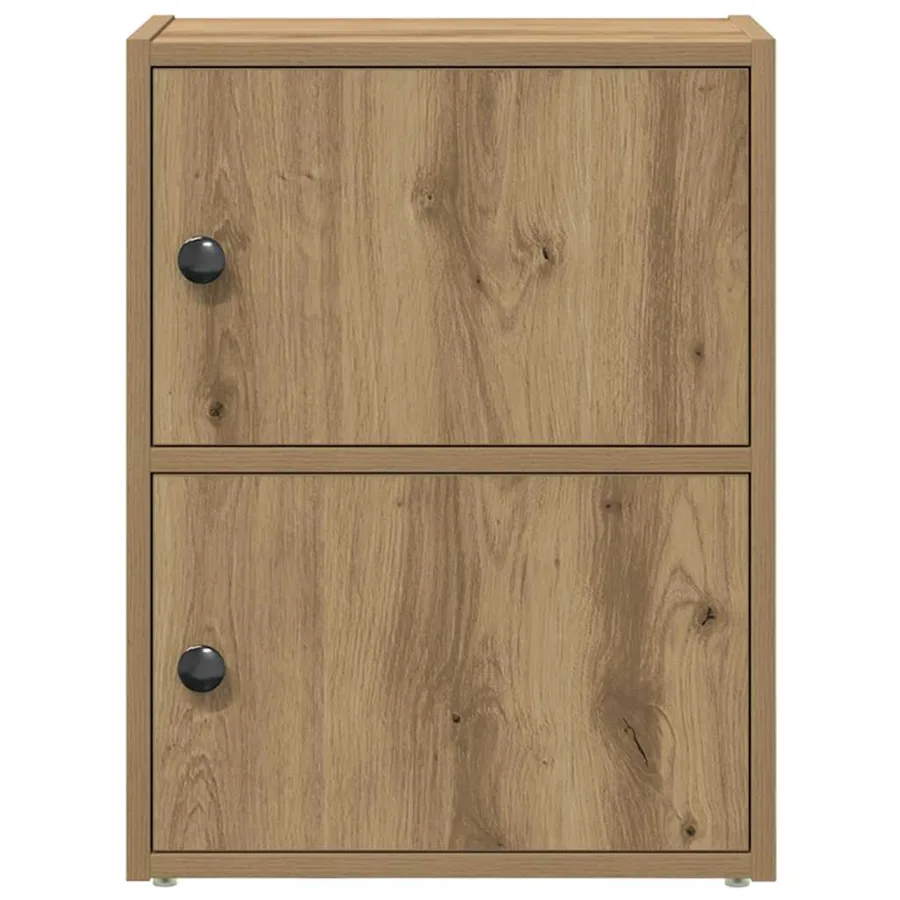 Bibliothèque chêne artisanal 40x24x52 cm bois d'ingénierie - 4