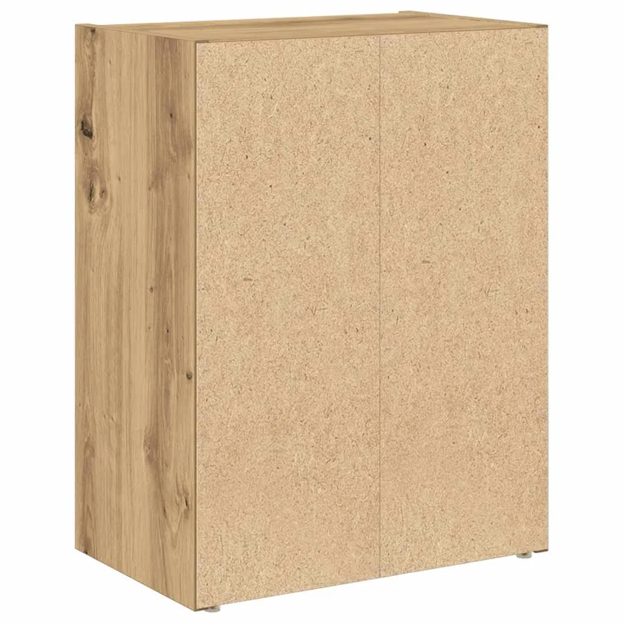 Bibliothèque chêne artisanal 40x24x52 cm bois d'ingénierie - 7