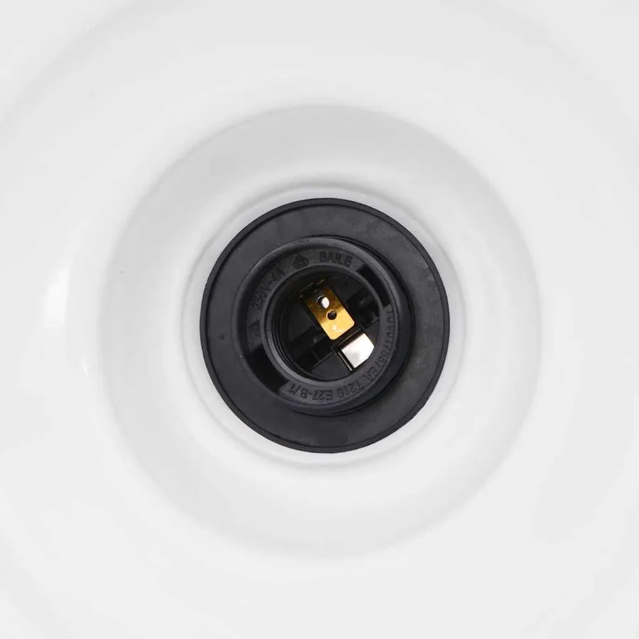 Lampe suspendue réglable hauteur E27 jaune brillant Ø31cm métal - 10