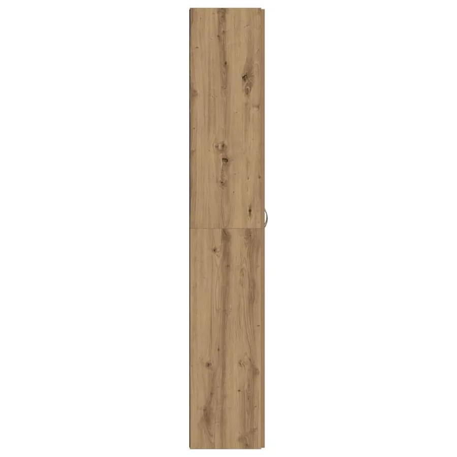 Buffet haut chêne artisanal 60x32x190 cm bois d'ingénierie - 4