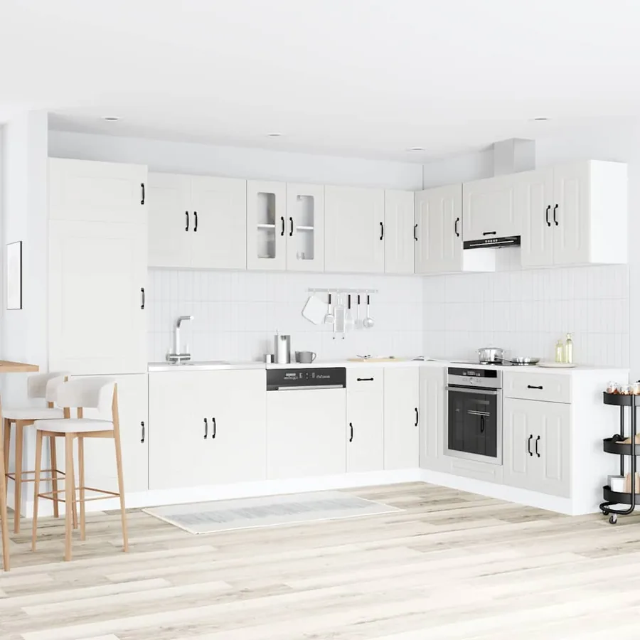 Armoire de cuisine avec stockage Kalmar Blanc 80 x 46 x 81,5 cm
