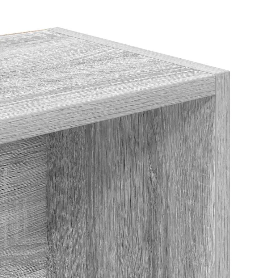 Bibliothèque sonoma gris 31x24x102 cm bois d'ingénierie - 9
