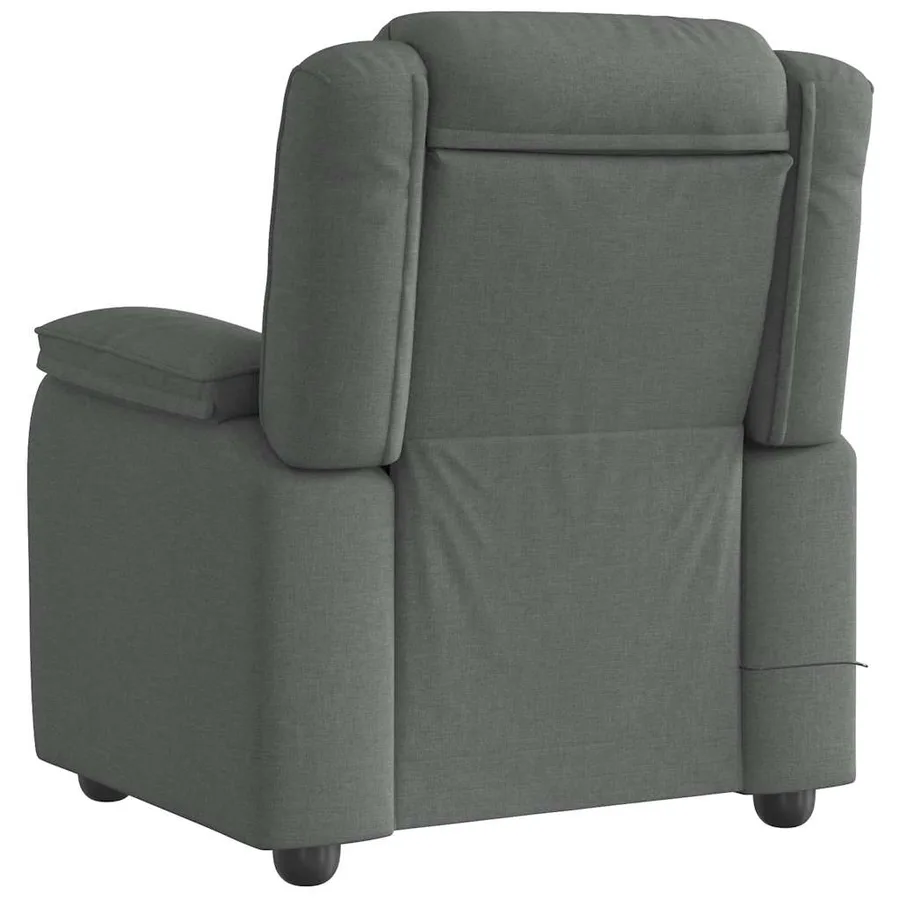 Fauteuil de massage inclinable Gris foncé Tissu - 5