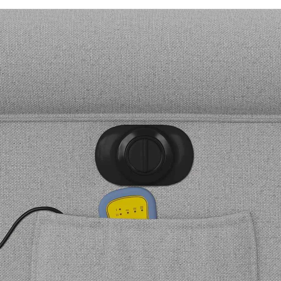 Fauteuil de massage inclinable électrique gris nuage tissu - 14