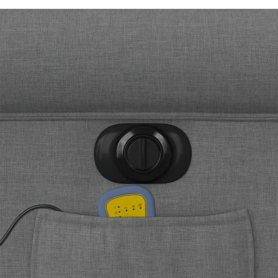 Fauteuil inclinable de massage électrique Gris foncé Tissu - 15