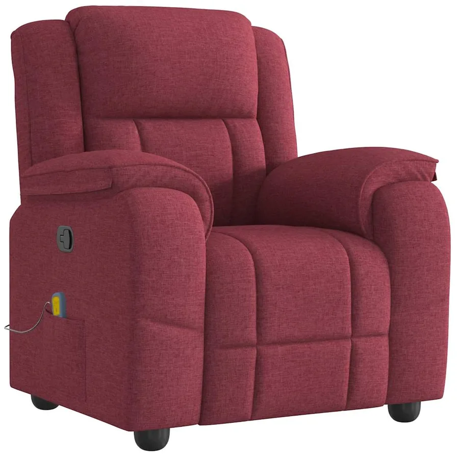 Fauteuil de massage inclinable Rouge bordeaux Tissu - 2