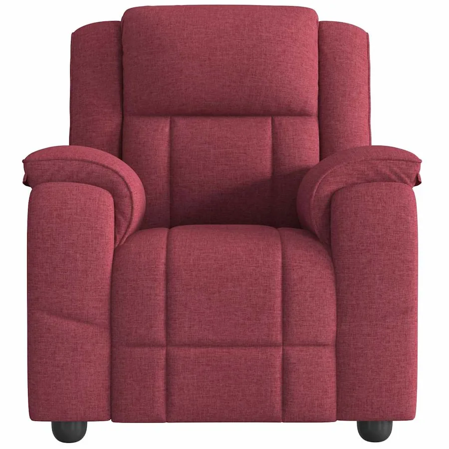 Fauteuil de massage inclinable Rouge bordeaux Tissu - 3