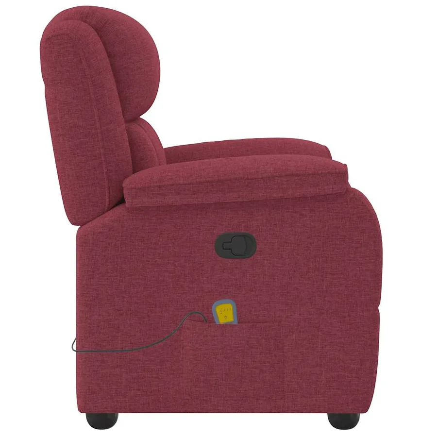 Fauteuil de massage inclinable Rouge bordeaux Tissu - 4