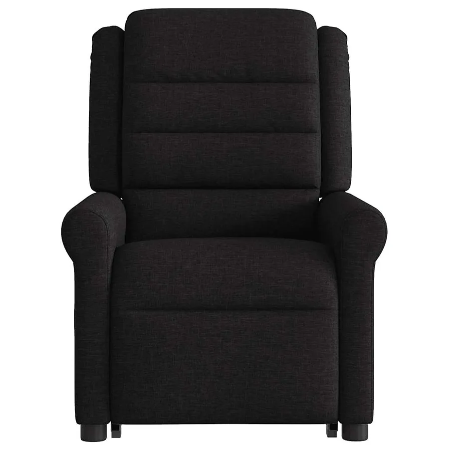 Fauteuil de massage inclinable Noir Tissu - 5