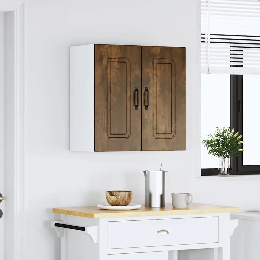 Armoire murale de cuisine Kalmar chêne fumé bois d'ingénierie