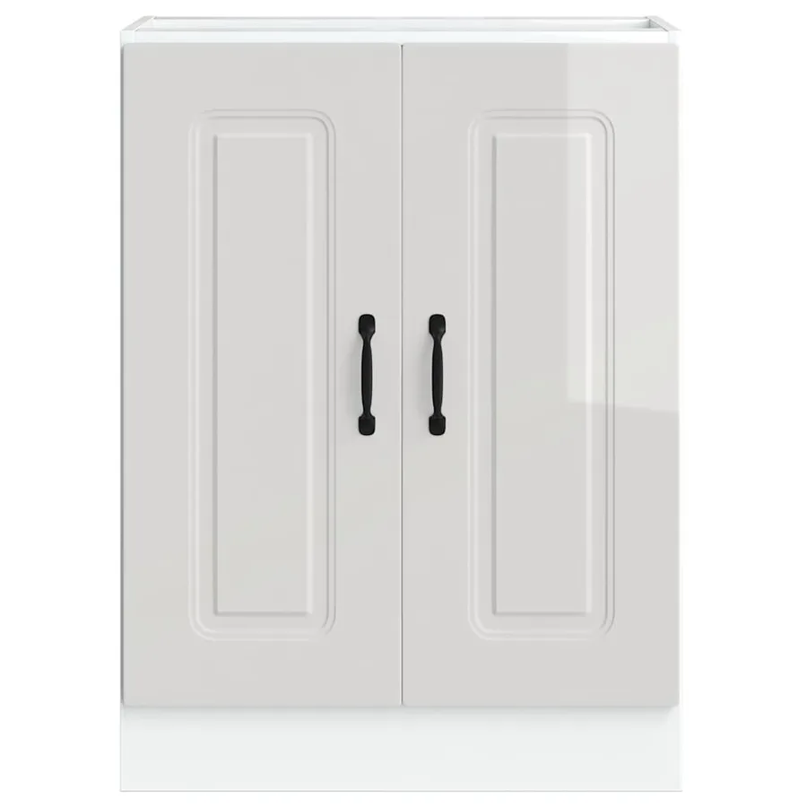 Meuble bas pour évier Kalmar blanc brillant 60x46x81,5 cm - 3