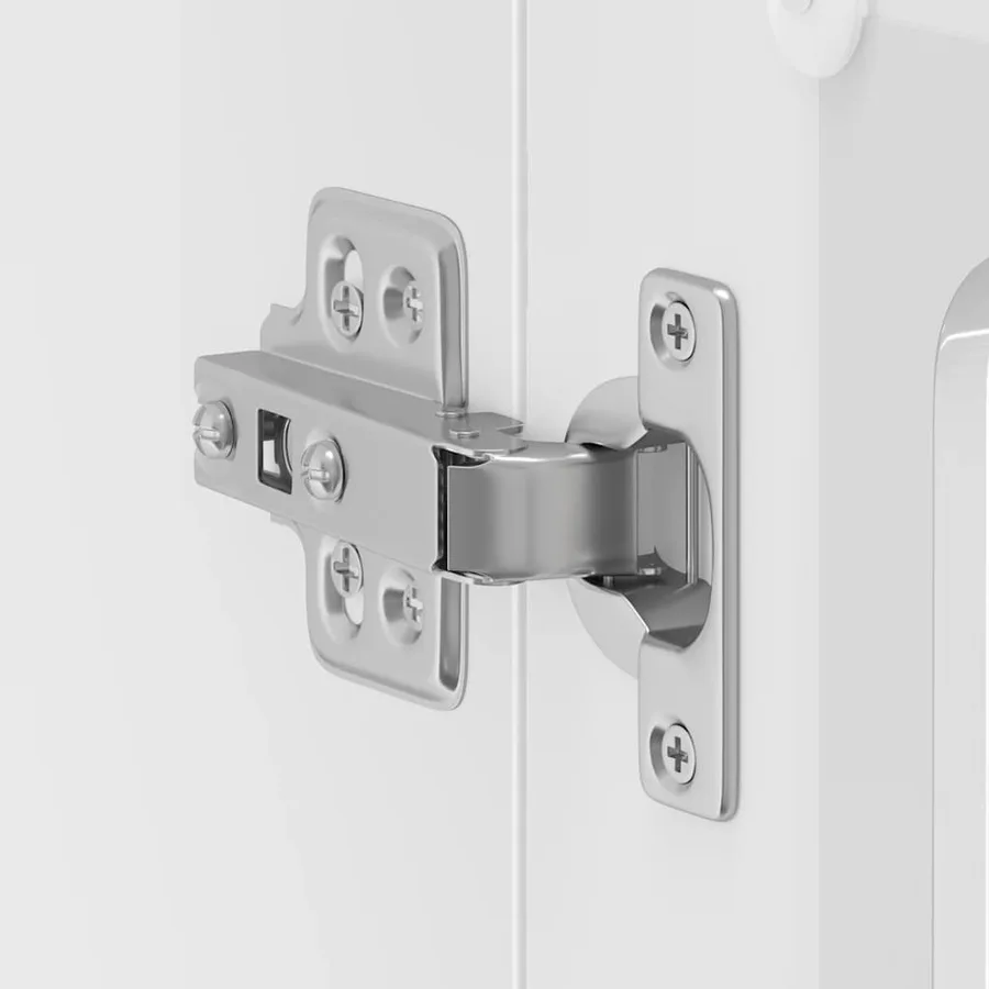 Armoire murale cuisine avec porte en verre Lucca blanc brillant - 11