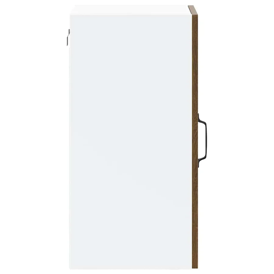 Armoire murale de cuisine et porte en verre Lucca chêne marron - 8