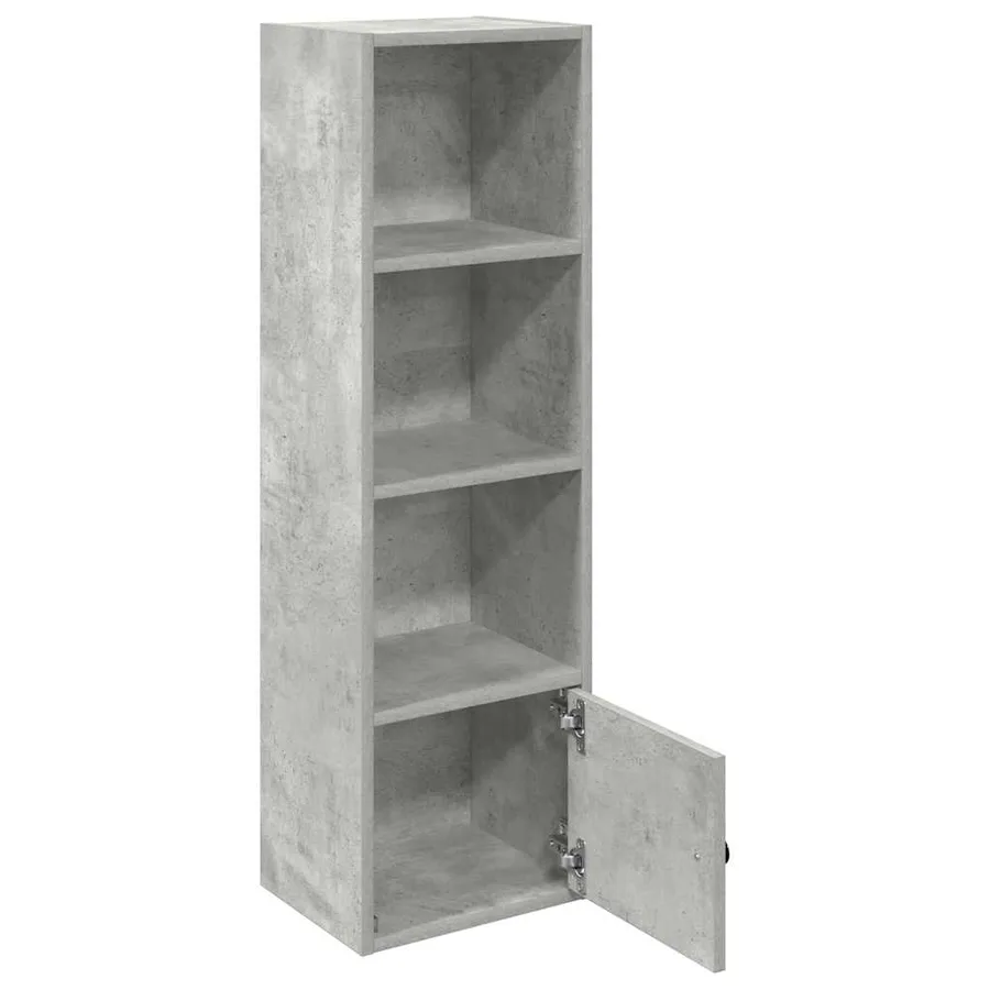 Bibliothèque gris béton 31x24x102 cm bois d'ingénierie - 4