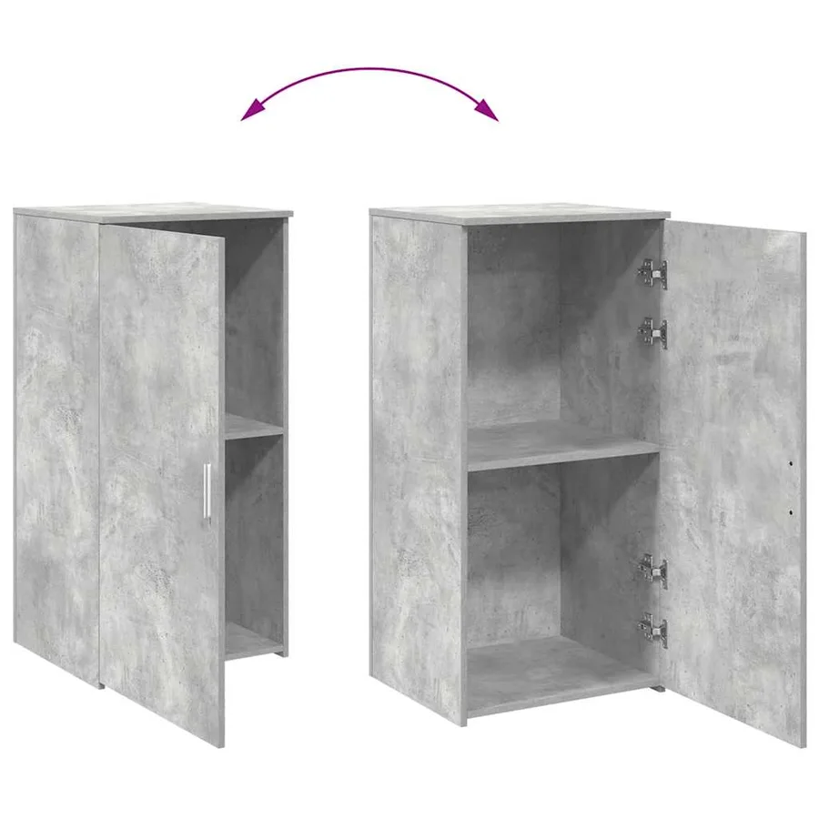 Armoire de rangement gris béton 50x45x103,5cm bois d'ingénierie - 7
