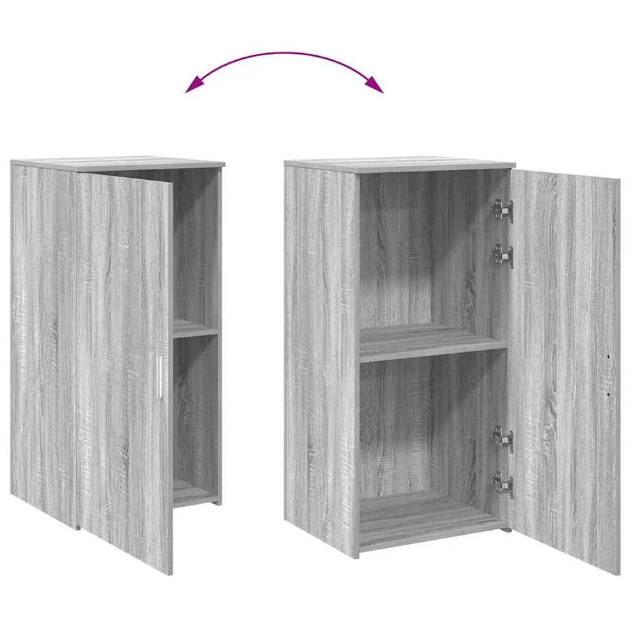 Armoire de rangement sonoma gris 50x45x103,5 cm bois ingénierie - 7