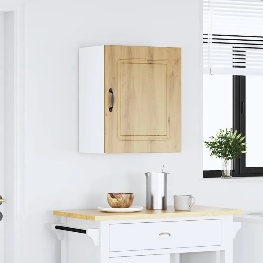 Meuble mural de cuisine Kalmar en chêne massif contrecollé