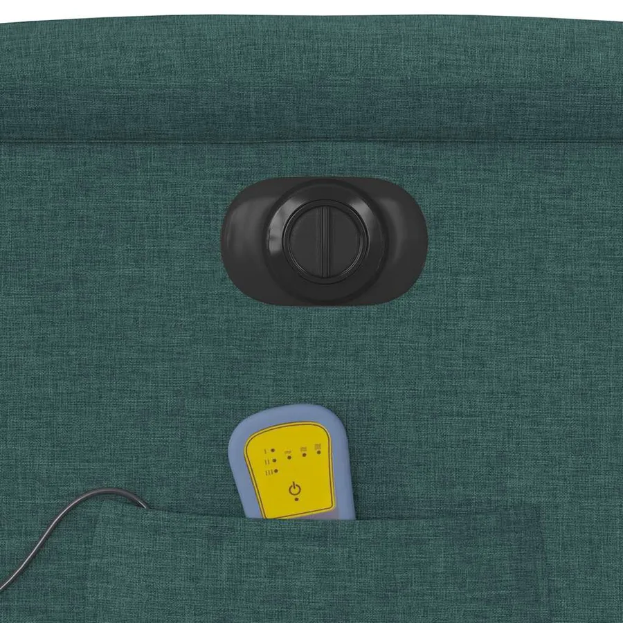 Fauteuil de massage inclinable électrique Vert foncé Tissu - 12