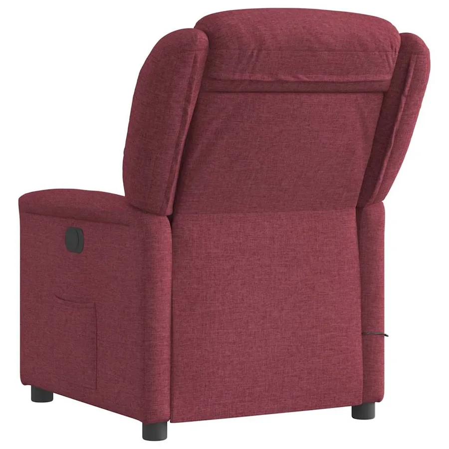 Fauteuil de massage inclinable Rouge bordeaux Tissu - 5