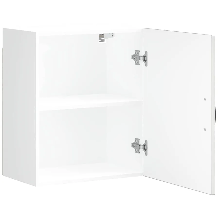 Meuble haut de cuisine Kalmar en bois d'ingénierie blanc brillant - 6