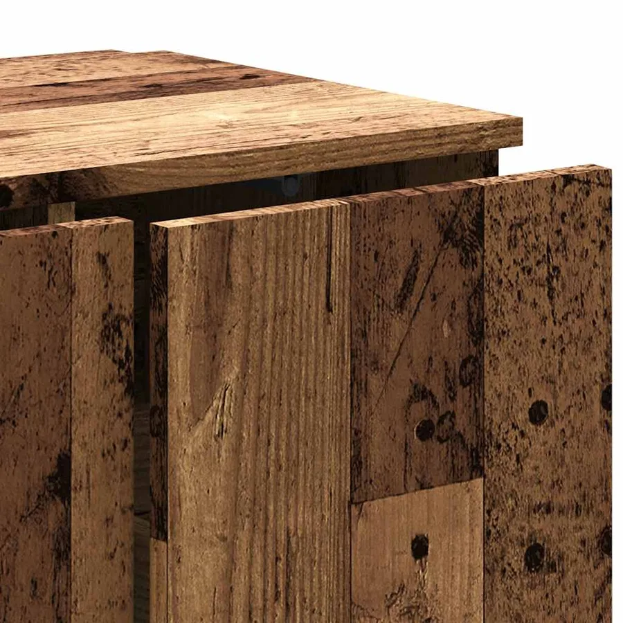Meuble TV vieux bois 80x34x30 cm bois d'ingénierie - 7