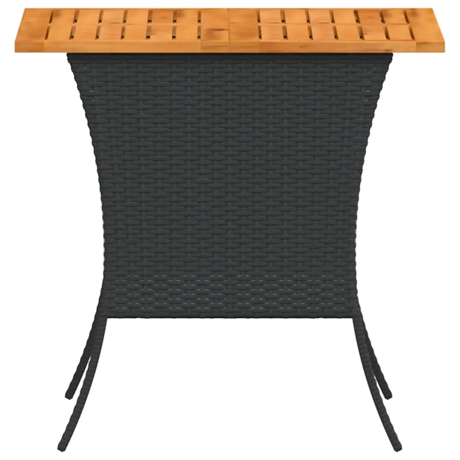 Table de jardin avec dessus en bois d'acacia noir 105x75x72 cm - 6