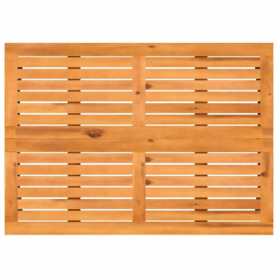 Table de jardin avec dessus en bois d'acacia noir 105x75x72 cm - 8
