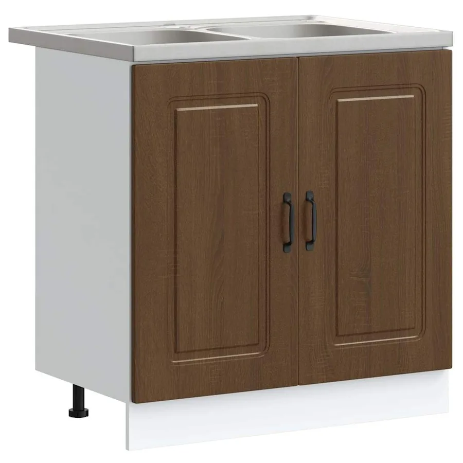 Armoire de cuisine Kalmar Chêne brun 80 x 46 x 81,5 cm - 2