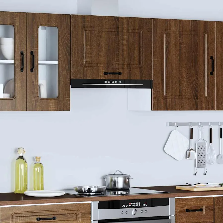 Armoire murale de cuisine Kalmar chêne marron bois d'ingénierie - 4