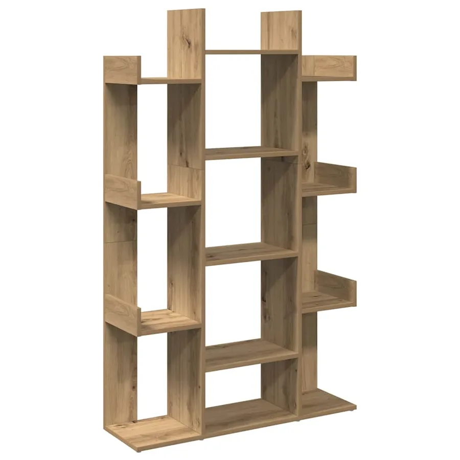 Bibliothèque chêne artisanal 86x25,5x140 cm bois d'ingénierie - 2