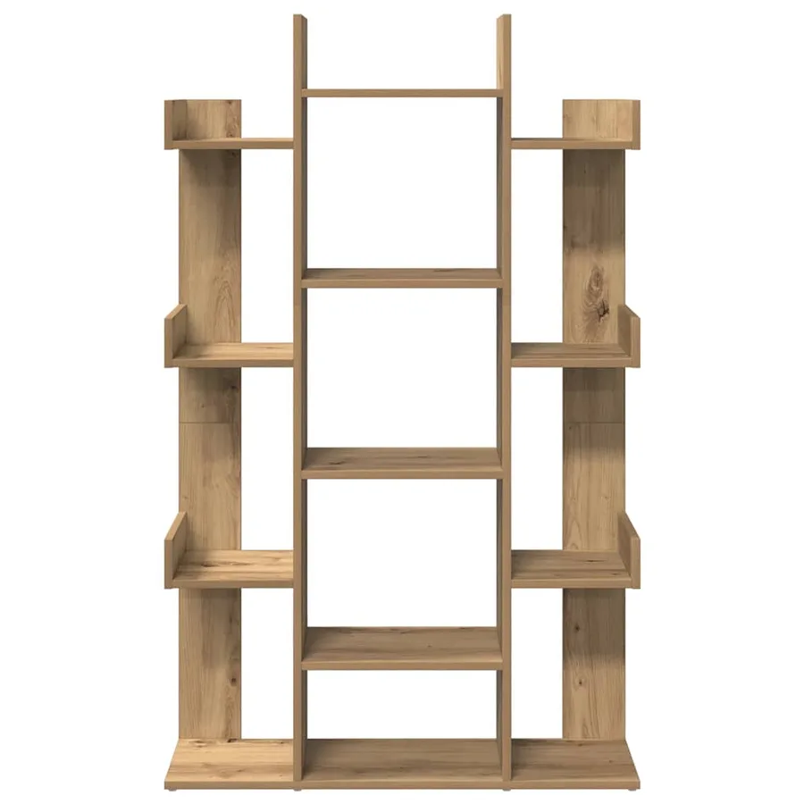 Bibliothèque chêne artisanal 86x25,5x140 cm bois d'ingénierie - 4