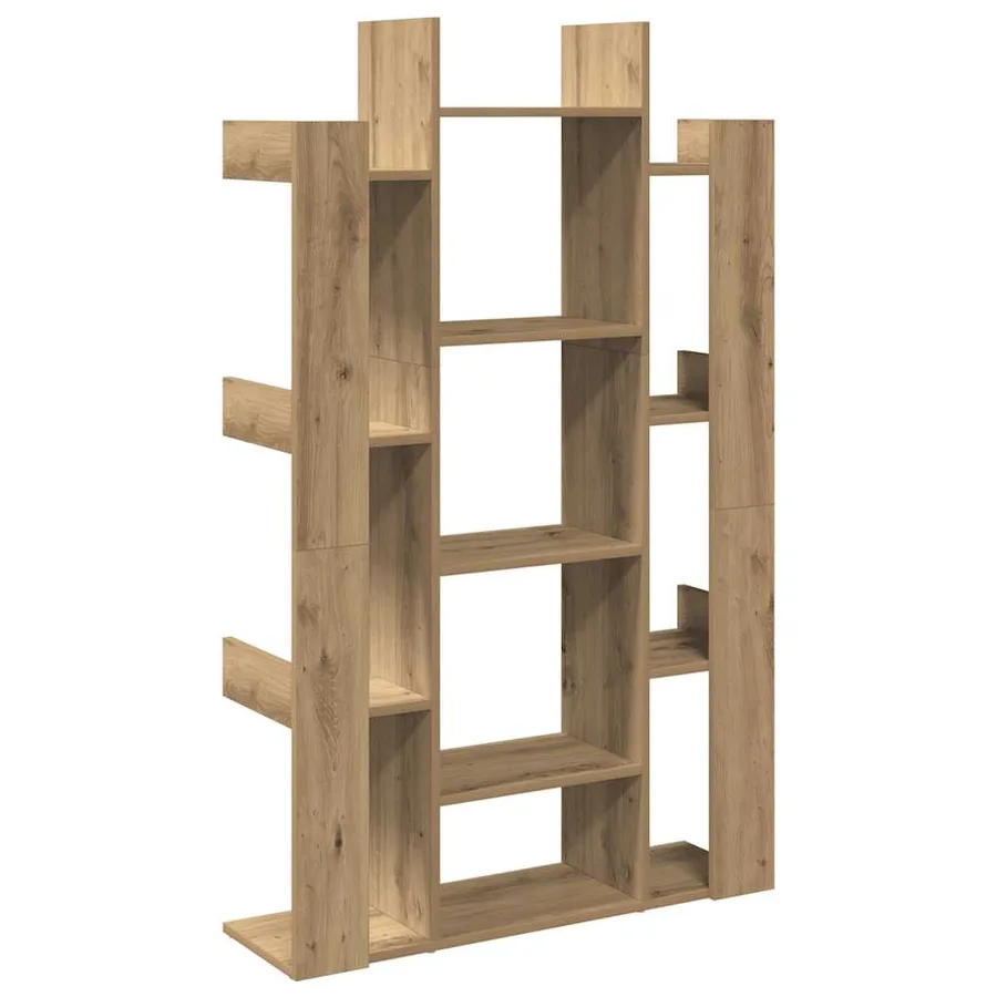 Bibliothèque chêne artisanal 86x25,5x140 cm bois d'ingénierie - 5