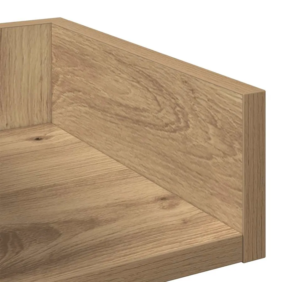 Bibliothèque chêne artisanal 86x25,5x140 cm bois d'ingénierie - 7