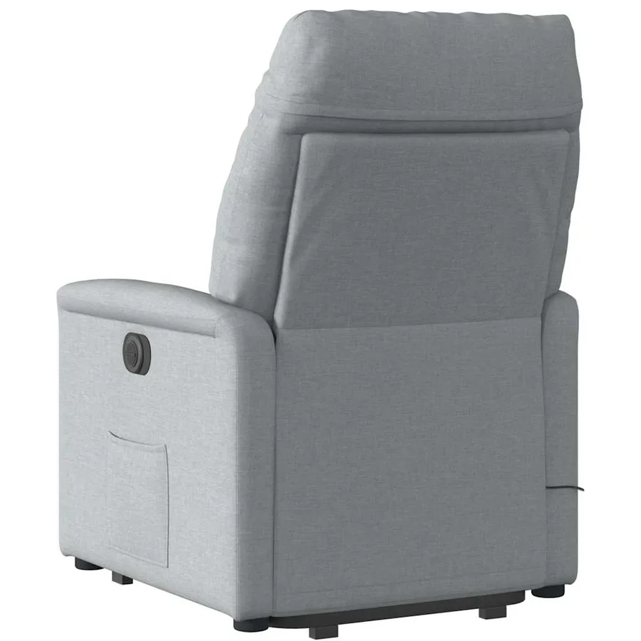 Fauteuil inclinable de massage électrique Gris clair Tissu - 5